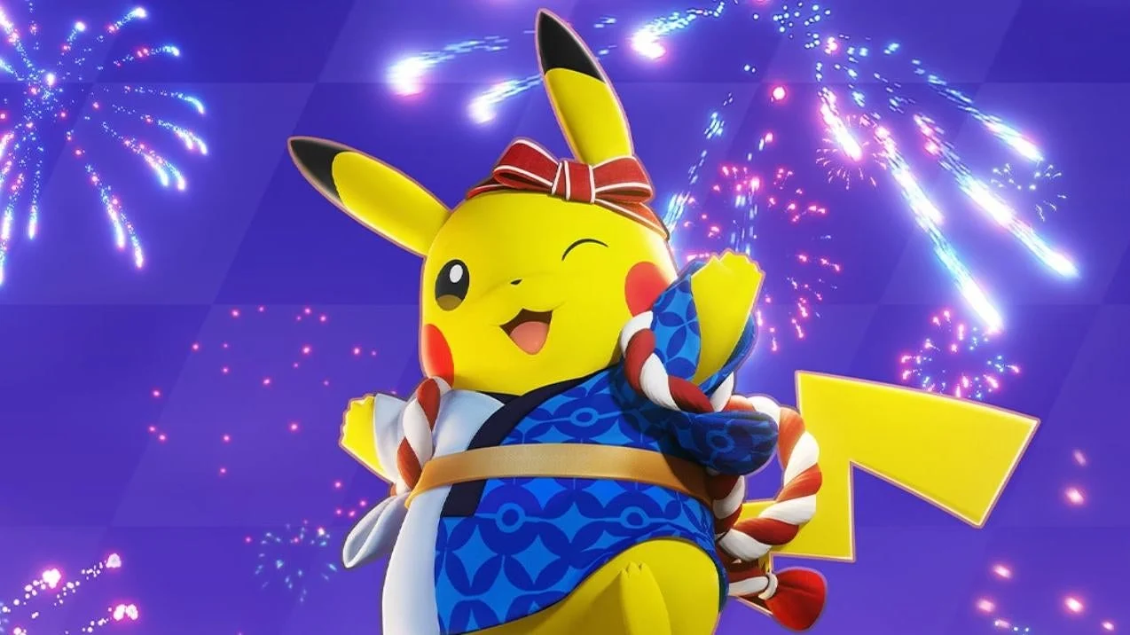Pikachu używa Thunderstorm na arenie Pokémon UNITE